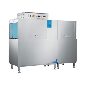 เครื่องล้างจานขนาดใหญ่ Double Tank Rack Conveyor Dishwasher-75 Electricity